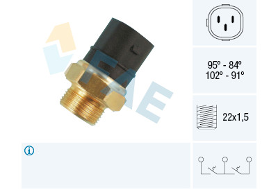 Interrupteur de température, ventilateur de radiateur FAE 38180