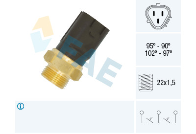 Interrupteur de température, ventilateur de radiateur FAE 38185