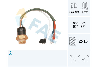 Interrupteur de température, ventilateur de radiateur