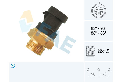 Interrupteur de température, ventilateur de radiateur FAE 382/00