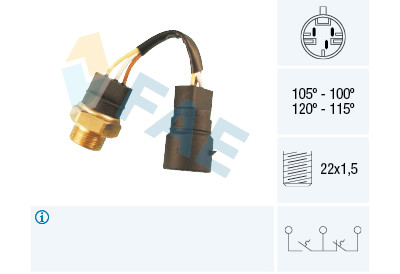 Interrupteur de température, ventilateur de radiateur FAE 38220