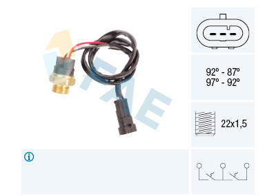 Interrupteur de température, ventilateur de radiateur
