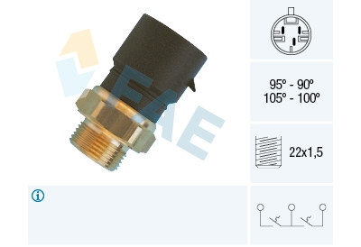 Interrupteur de température, ventilateur de radiateur FAE 38-310
