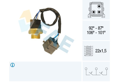 Interrupteur de température, ventilateur de radiateur