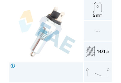Interrupteur, feu de recul FAE 41090
