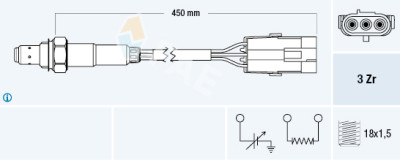 Sonde lambda FAE 77114