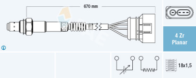 Sonde Lambda FAE 77302