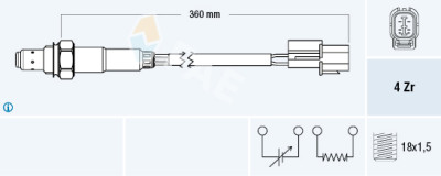 Sonde Lambda FAE 77375