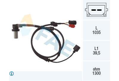 Capteur, tours de roue FAE 78059