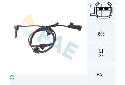 Capteur, tours de roue FAE 781.10