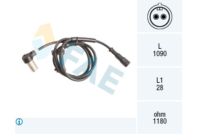 Capteur, tours de roue FAE 78127