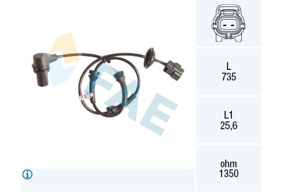 Capteur, vitesse de roue