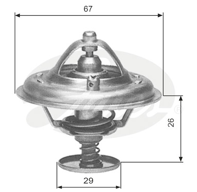 Thermostat, liquide de refroidissement GATES TH09180G1