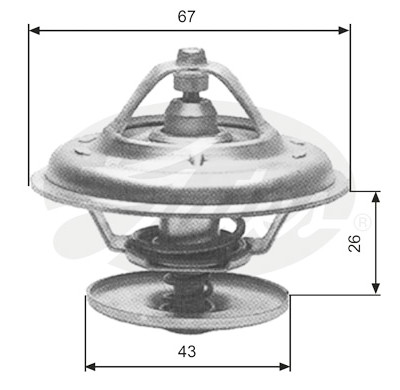 Thermostat, liquide de refroidissement GATES TH13380G1