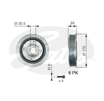 Polea, cigüeñal DriveAlign®