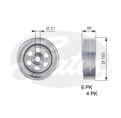 Polea, cigüeñal DriveAlign®