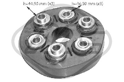 Joint d'arbre longitudinal METALCAUCHO 4417