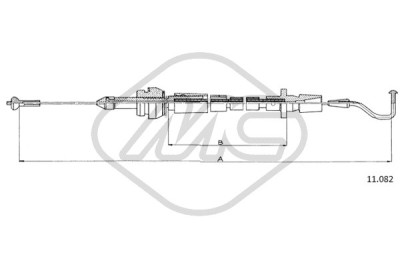 Câble d'accélérateur METALCAUCHO 83795