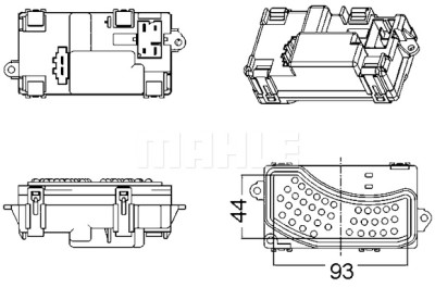 Régulateur, ventilateur d'habitacle MAHLE ORIGINAL APR 5 000S