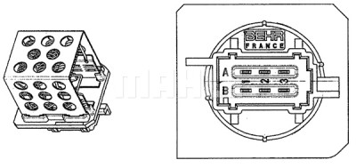 Résistance, ventilateur d'habitacle MAHLE ORIGINAL ABR 89 000P
