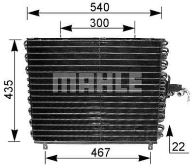 Condenseur, climatisation MAHLE ORIGINAL AC 166 000S