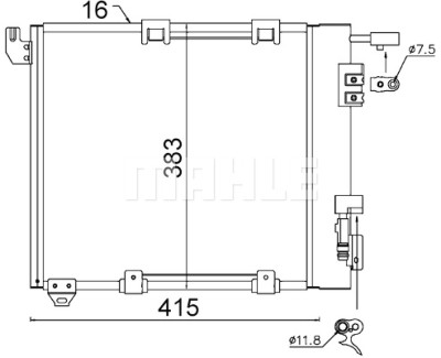 Condenseur, climatisation MAHLE ORIGINAL AC 349 000S