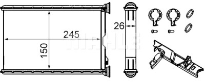 Radiateur de chauffage MAHLE ORIGINAL AH 242 000S