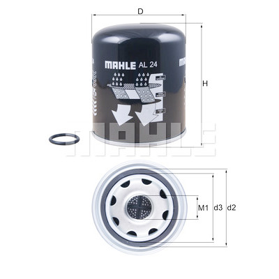 Cartouche sécheuse d'air, système d'air comprimé MAHLE ORIGINAL AL 24