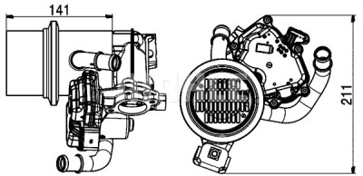 Radiateur, réaspiration des gaz d'échappement