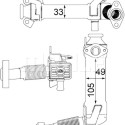 Élément de refroidissement, recyclage des gaz d&#39;échappement MAHLE ORIGINAL CE 21 000P