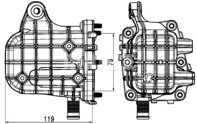 Élément de refroidissement, recyclage des gaz d'échappement MAHLE ORIGINAL CE 4 000P
