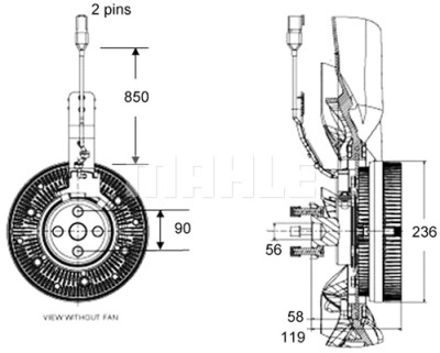 Embrayage, ventilateur de radiateur