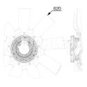 Ventilateur, refroidissement du moteur