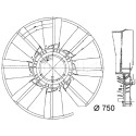 Roue du souffleur, refroidissementdu moteur