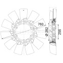 Roue du souffleur, refroidissementdu moteur