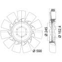 Roue du souffleur, refroidissementdu moteur