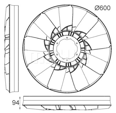 Roue du souffleur, refroidissementdu moteur