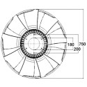 Roue du souffleur, refroidissementdu moteur