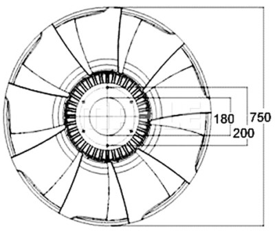 Roue du souffleur, refroidissementdu moteur
