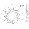 Roue du souffleur, refroidissementdu moteur
