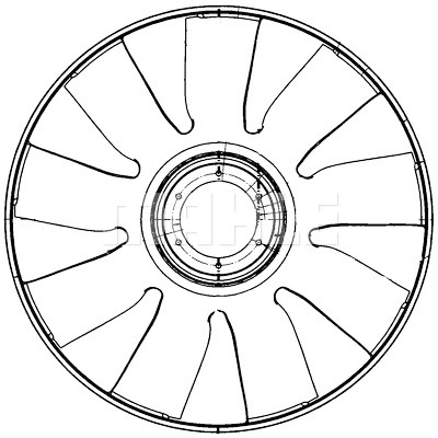 Roue du souffleur, refroidissementdu moteur