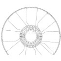 Roue du souffleur, refroidissementdu moteur