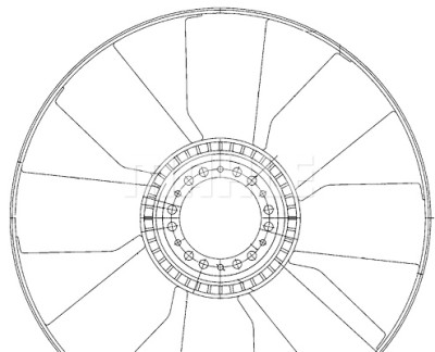 Roue du souffleur, refroidissementdu moteur