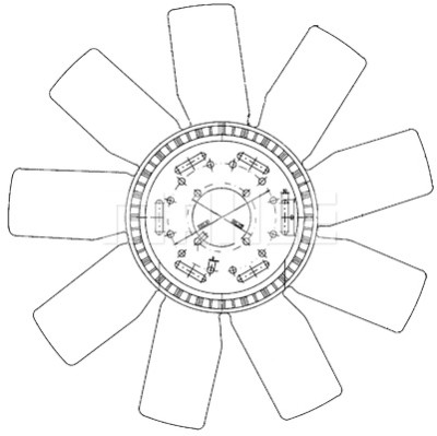 Roue du souffleur, refroidissementdu moteur