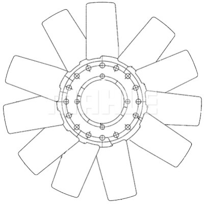 Roue du souffleur, refroidissementdu moteur