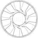 Roue du souffleur, refroidissementdu moteur
