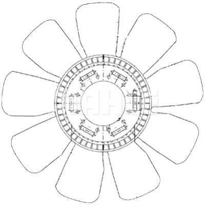 Roue du souffleur, refroidissementdu moteur