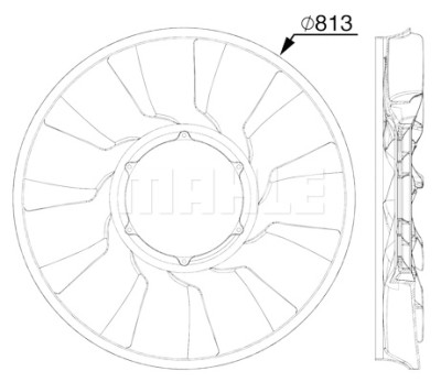 Roue du souffleur, refroidissementdu moteur