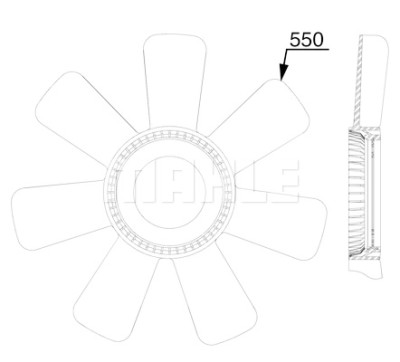 Roue du souffleur, refroidissementdu moteur