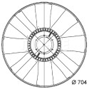 Roue du souffleur, refroidissementdu moteur